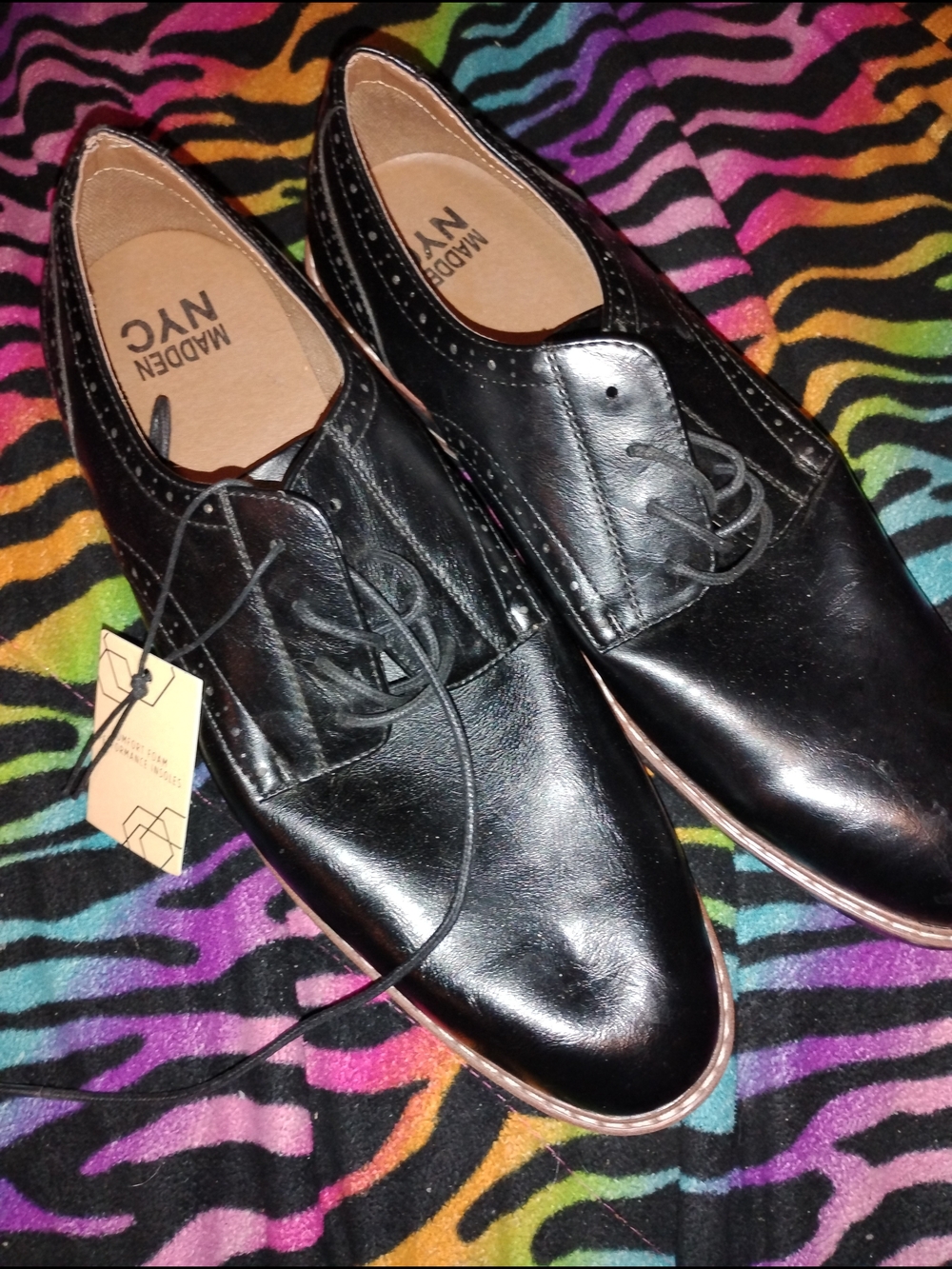 Madden NYC -Men’s Black Leather Oxford Dress Shoes Size 9